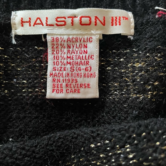 ❌ SOLD ❌ VTG 80s Halston III Striped Metallic Tank Top Black & Gold Size Small - Picture 6 of 8